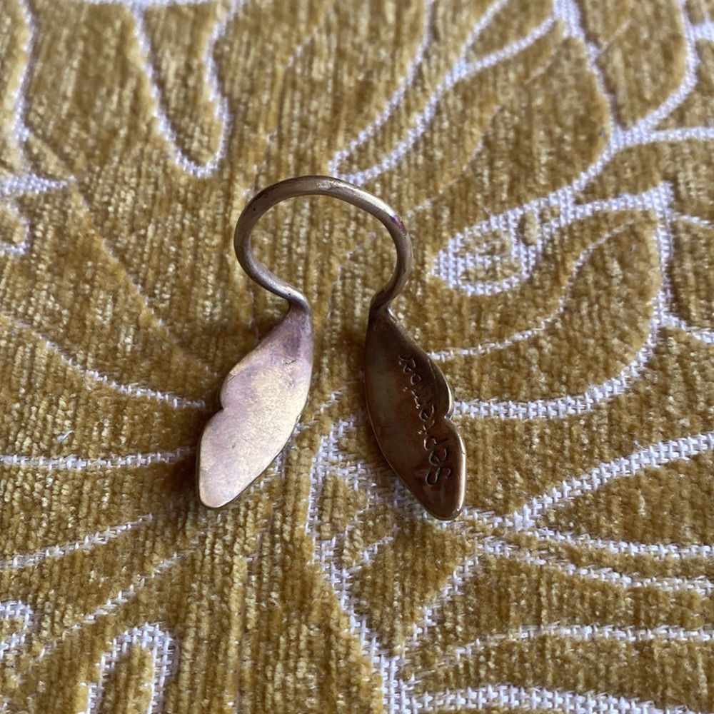 White Dragonfly Wings Ring Adjustable Vintage - image 8